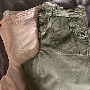 Pink/ green cotton pants